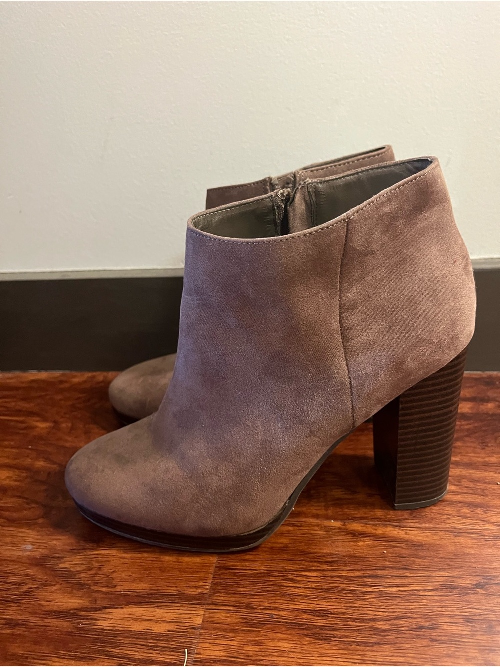 Taupe Suede Ankle Boot